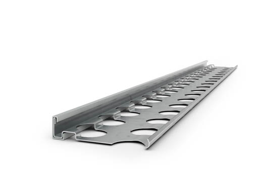 Baukom Putzabschlussprofil PVC 2,5 mt Weiss verzinktes Stahlblech 14 mm 1261